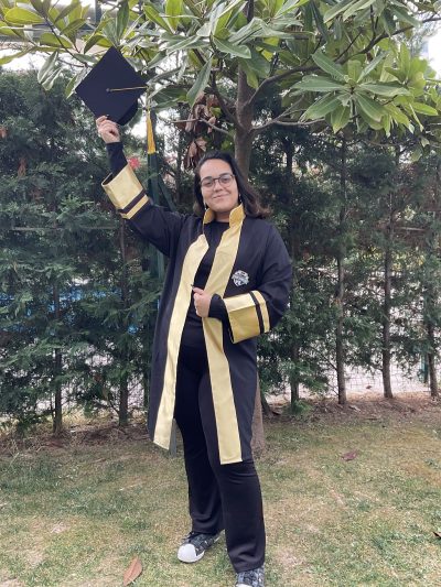 Kep Cübbe Modeli - Sarı Çift Şeritli Pamuklu Albaka Kumaş