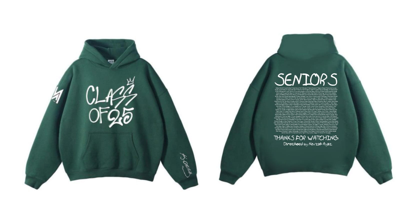 Kapüşonlu Basklı Hoodie Modeli