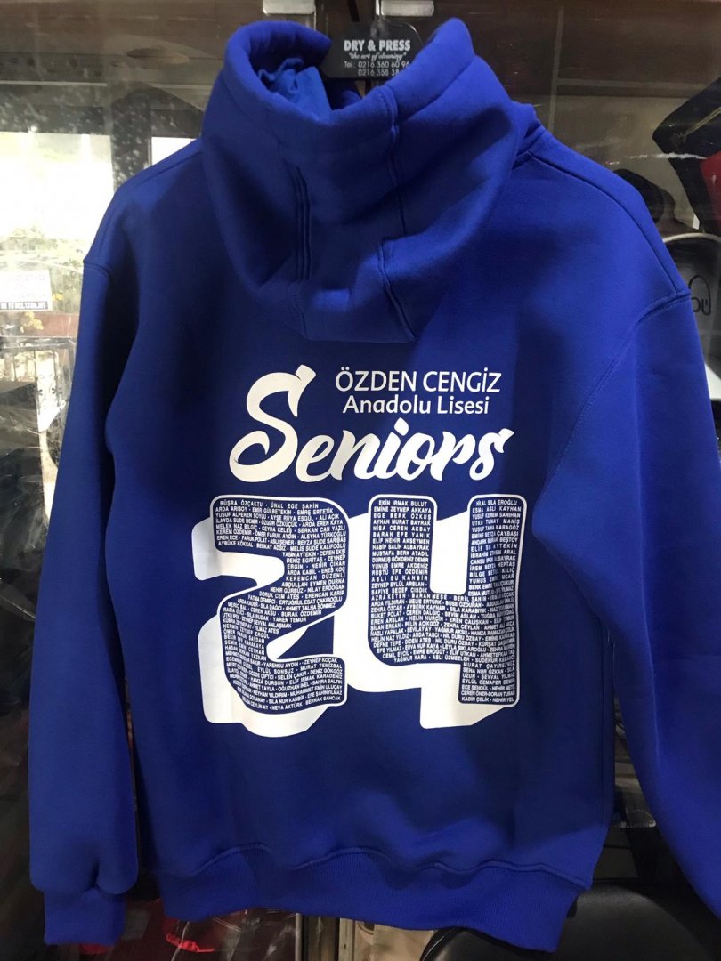 Nakışlı Mezun Hoodie Modeli