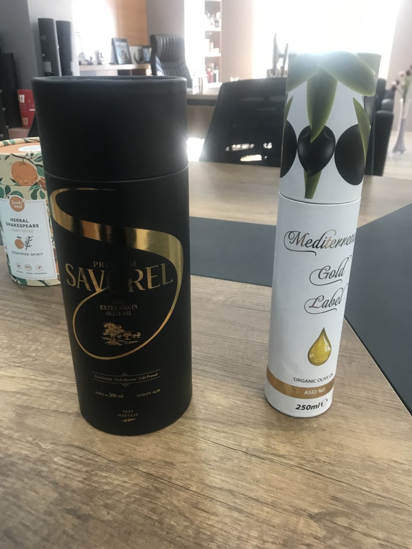 Akdeniz Zeytin & Premium Siyah Gold İkili Silindirik Diploma Kutusu