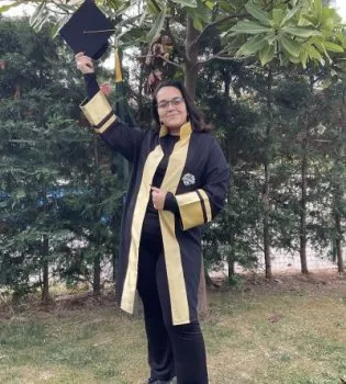 Kep Cübbe Modeli - Sarı Çift Şeritli Pamuklu Albaka Kumaş